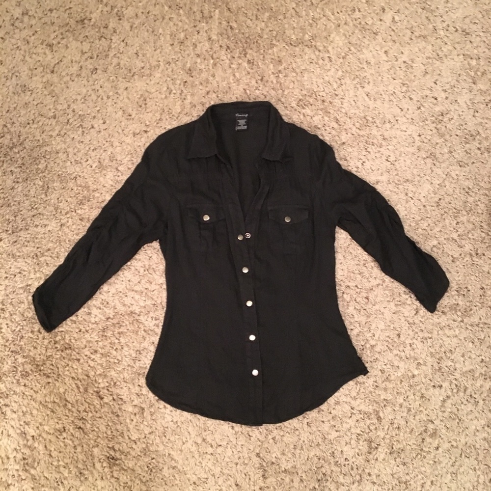Timing Black Blouse